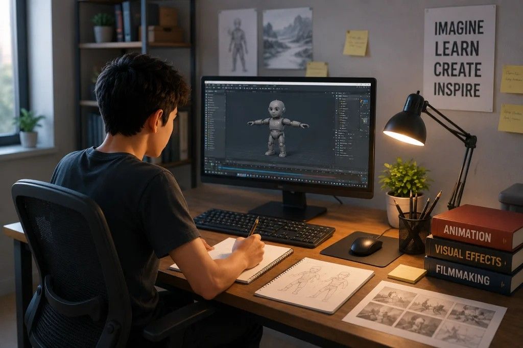 work pc on animation