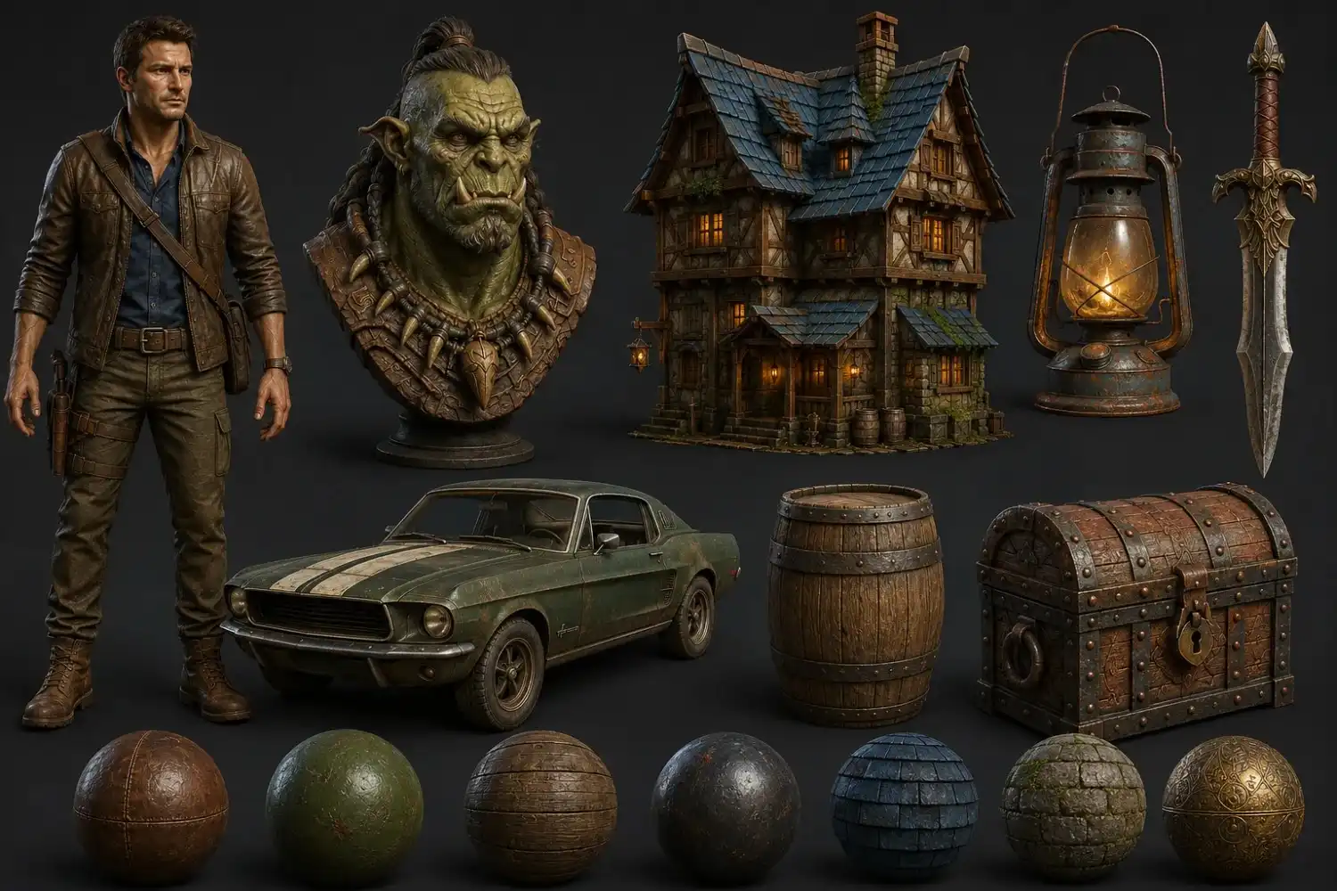 Apply realistic colors, textures, and surface materials.